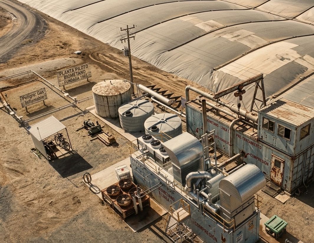 Planta piloto de biometano fuera de operación